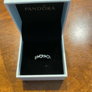 Pandora Knotted Hearts Stackable Ring